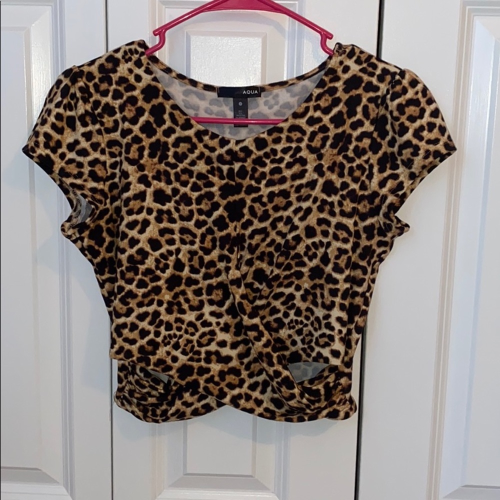 Cheetah crop top never worn